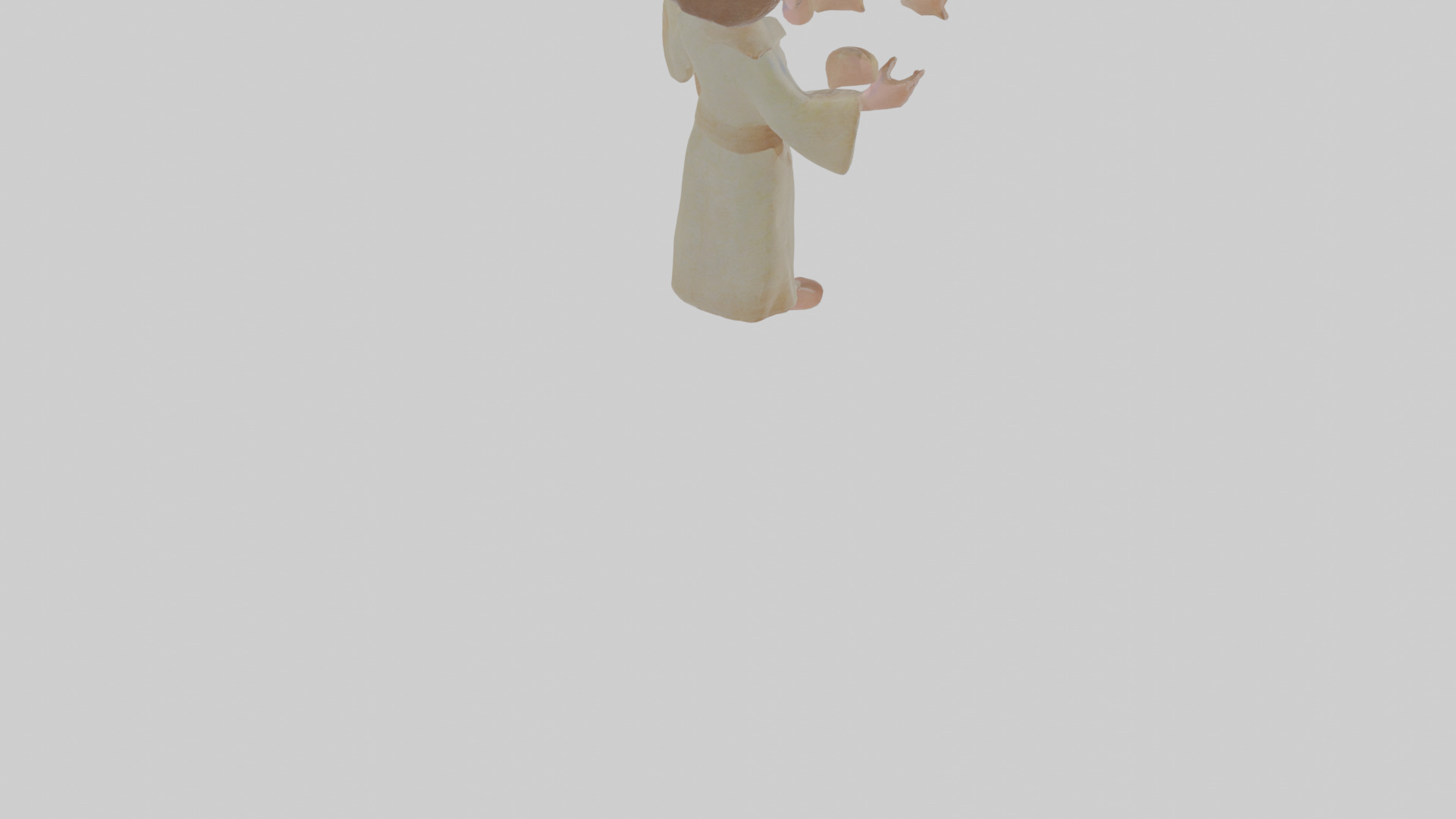 Cartoon Henrietta the Healer of Haunted Humans Model Low-poly 3D model_5