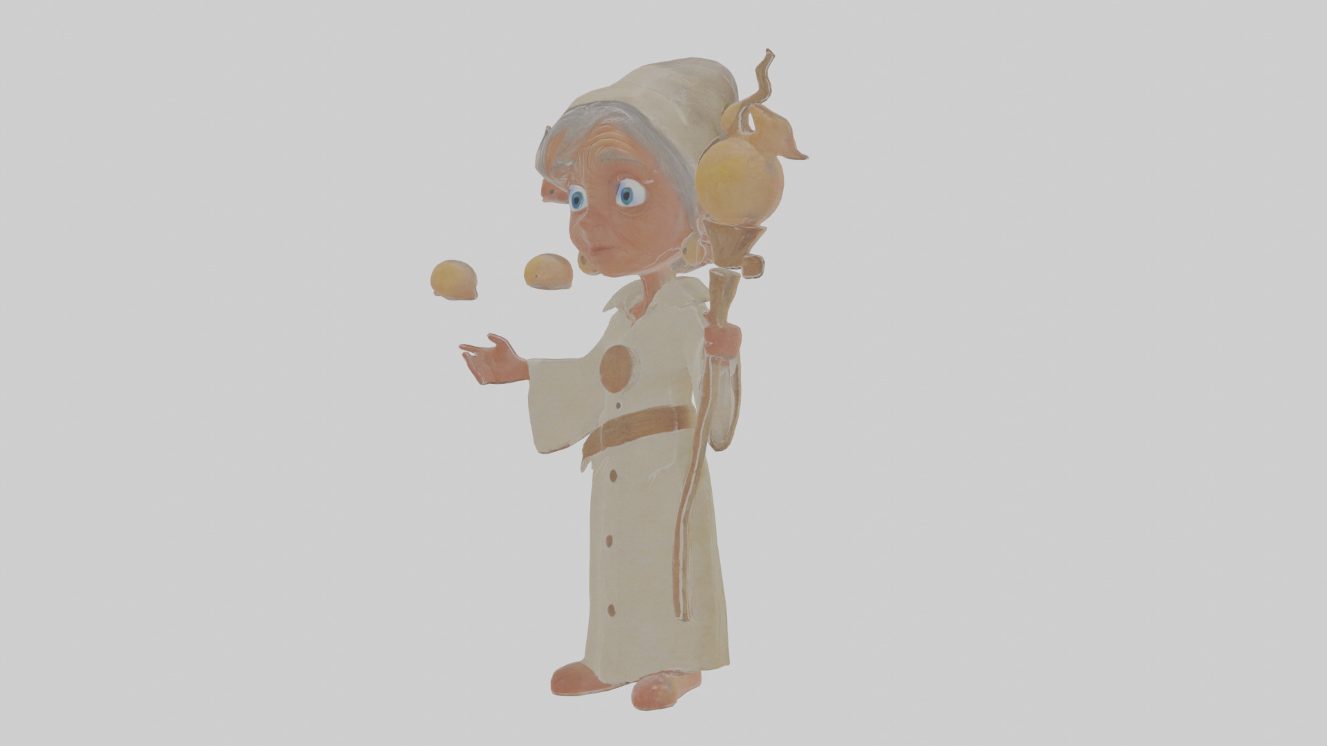 Cartoon Henrietta the Healer of Haunted Humans Model Low-poly 3D model_10