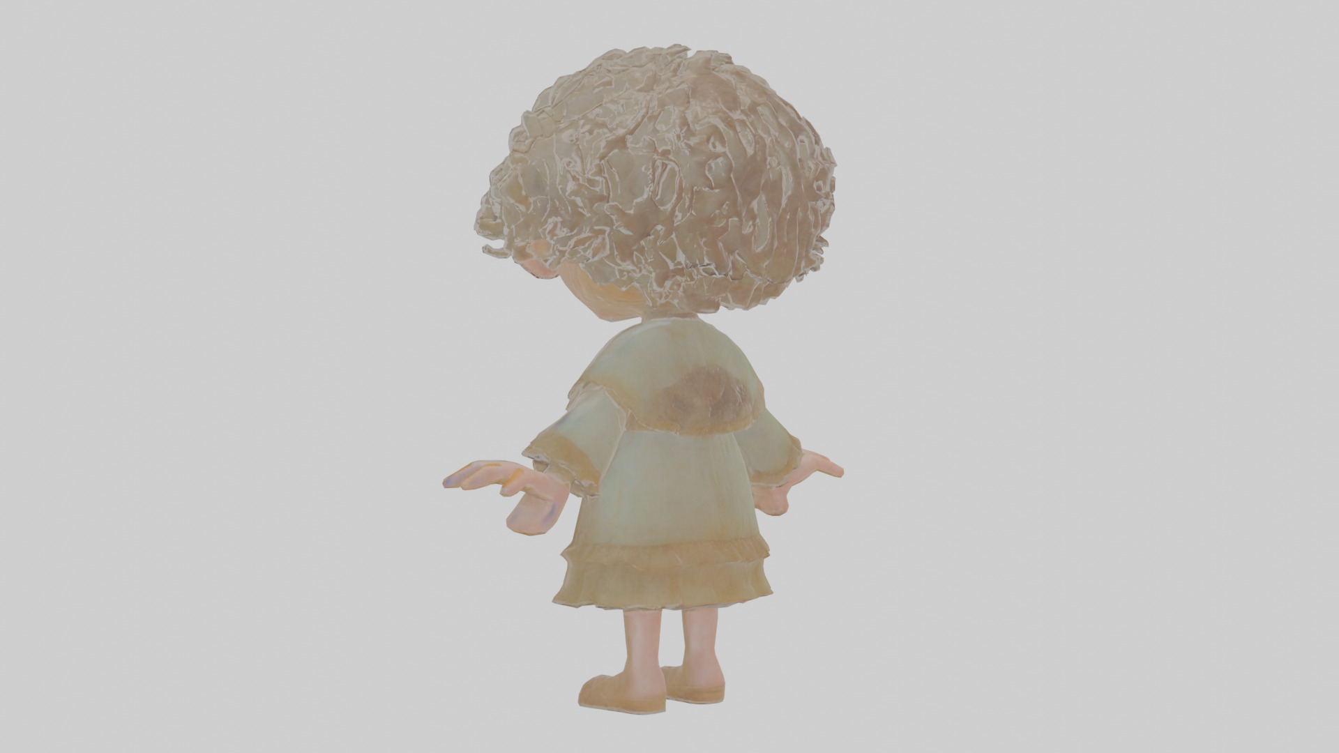 Cartoon Henrietta the Hoarder of Haunted Heirlooms Model Low-poly 3D model_1