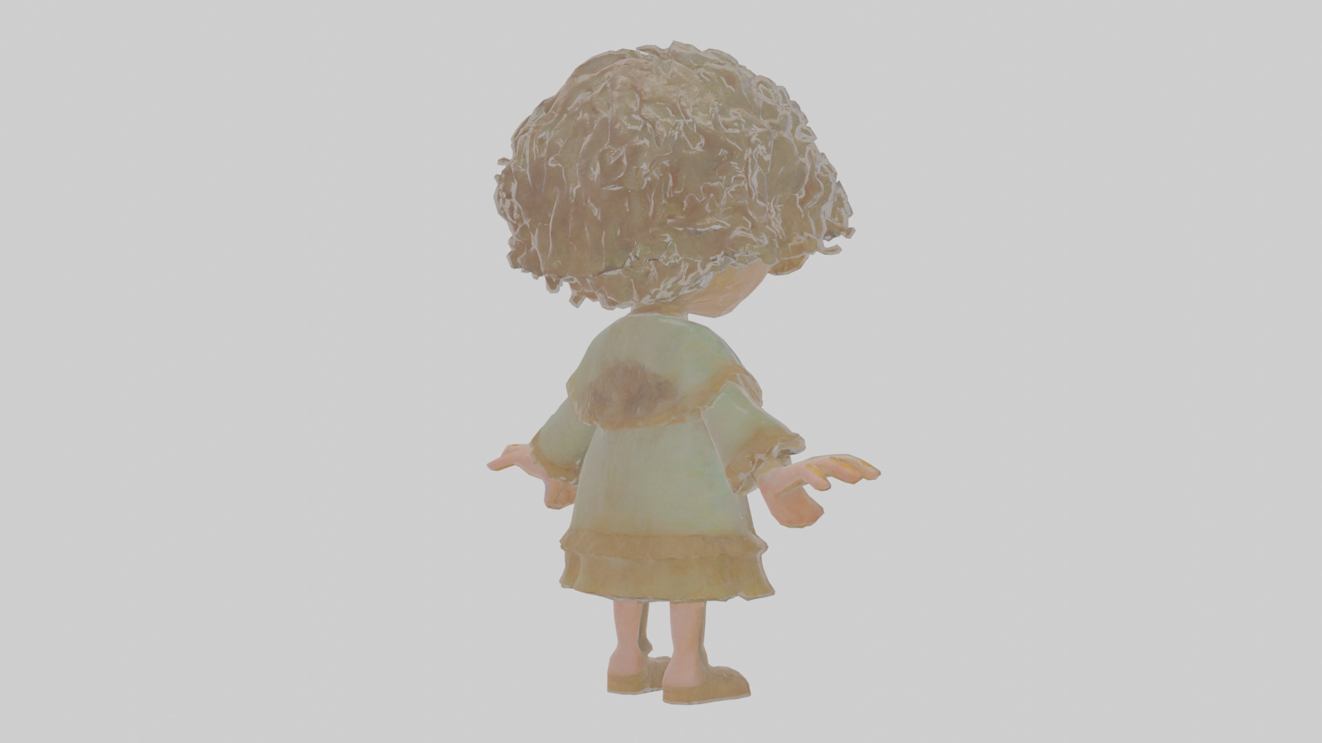 Cartoon Henrietta the Hoarder of Haunted Heirlooms Model Low-poly 3D model_2