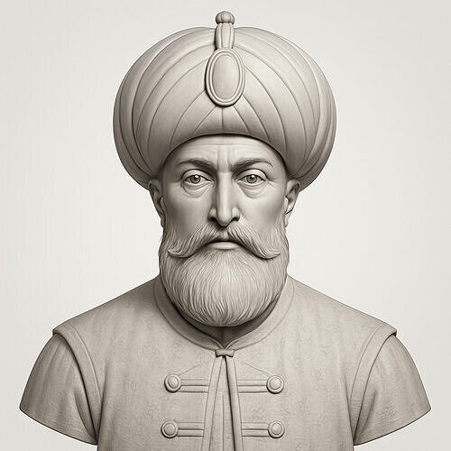 Suleiman the Magnificent Bust 3D Printable STL Model 3D print model