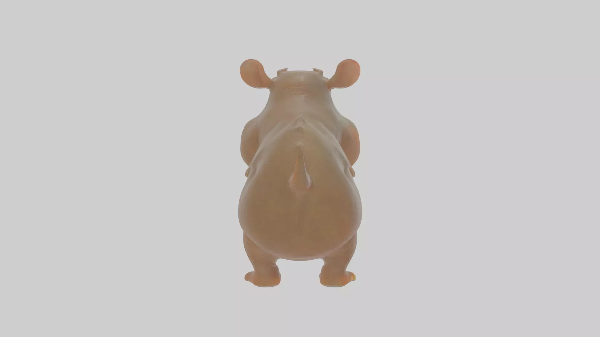 Cartoon Hippopotamus Low-poly 3D model_0