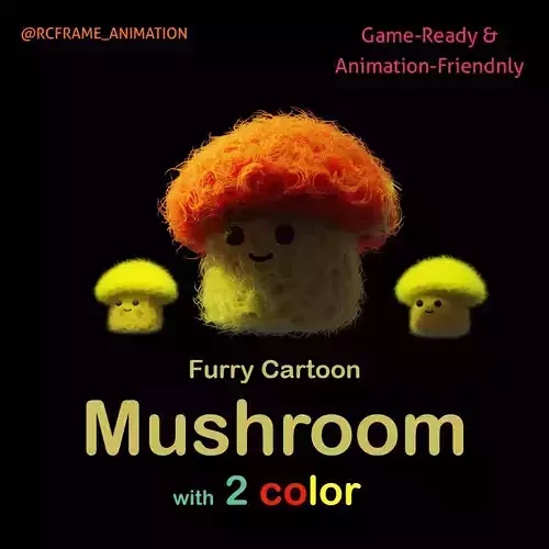 Furry Stylized Mushroom