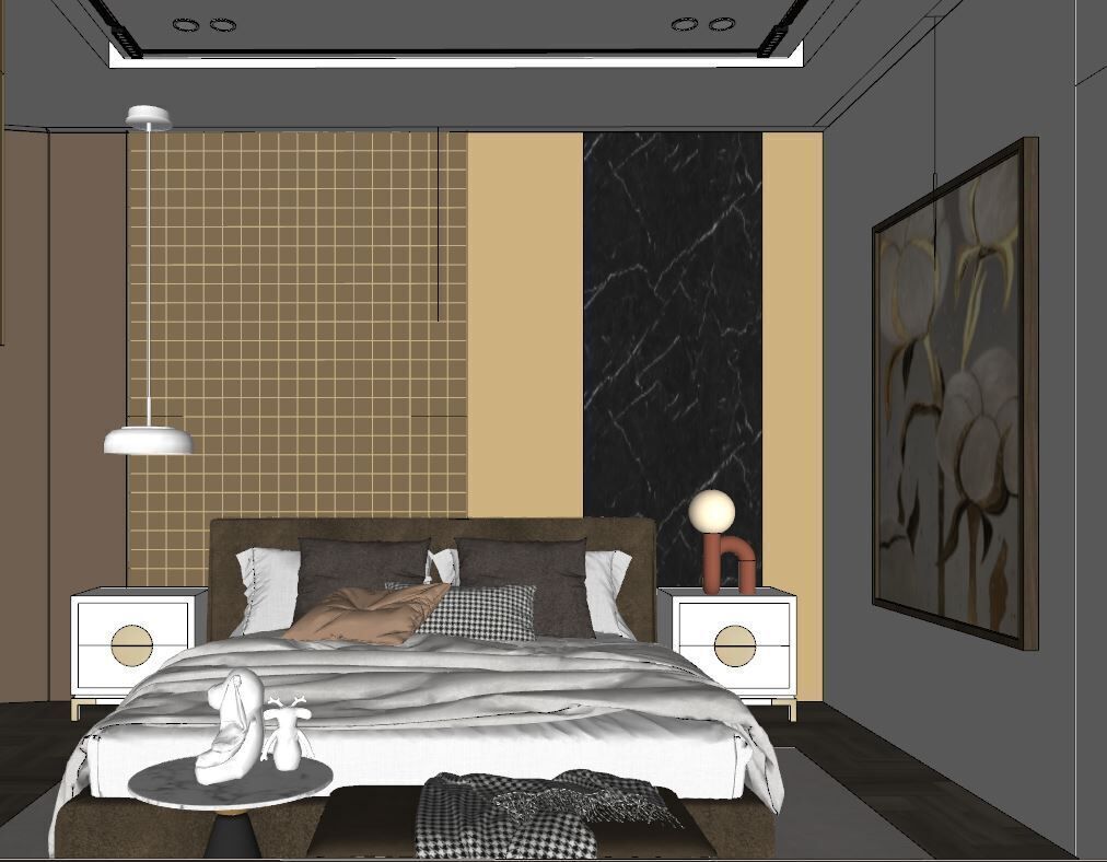 BEDROOM STYLE MODERN  3D model_5