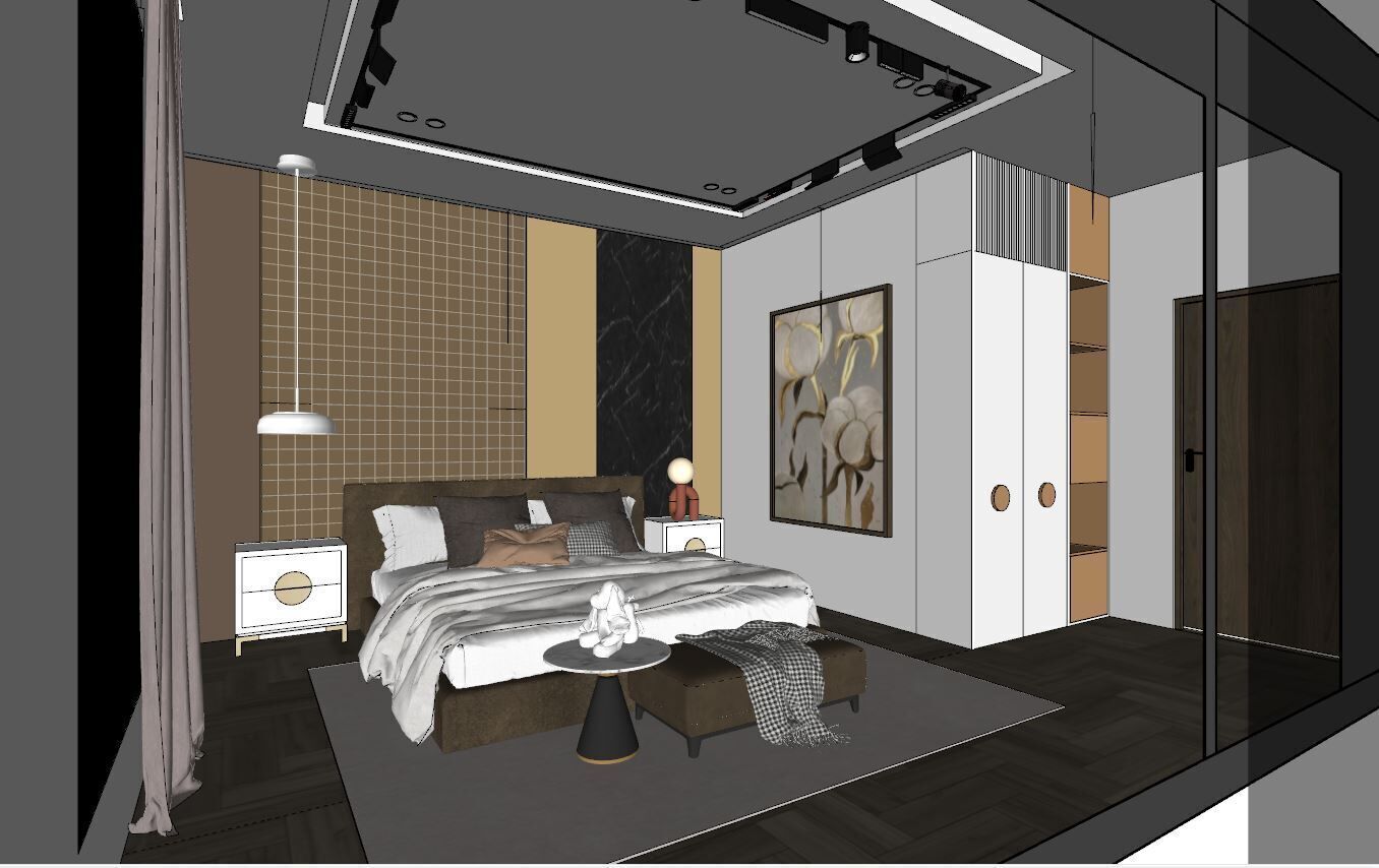BEDROOM STYLE MODERN  3D model_4