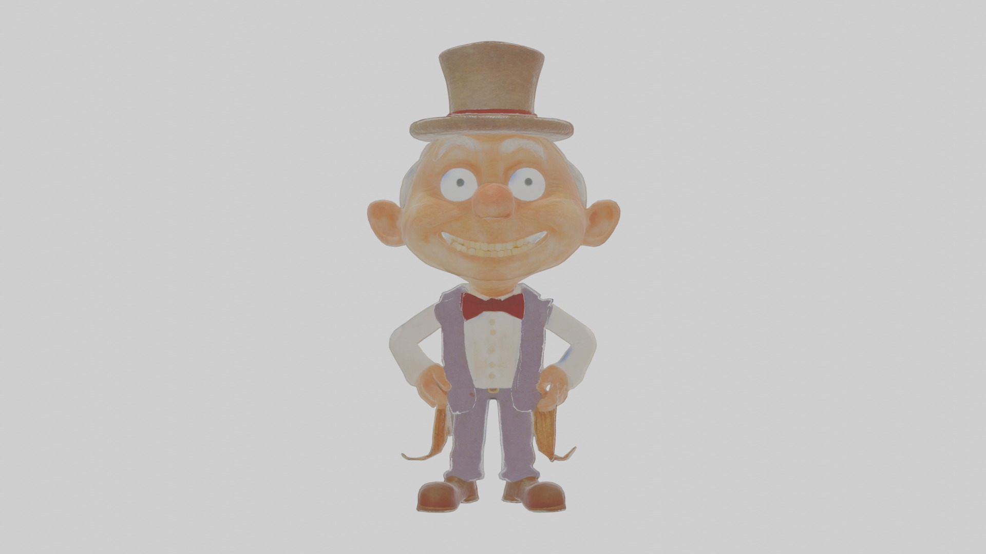 Cartoon Horace the Haunted Hotelier Model Low-poly 3D model_15