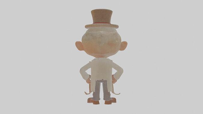 Cartoon Horace the Haunted Hotelier Model Low-poly 3D model