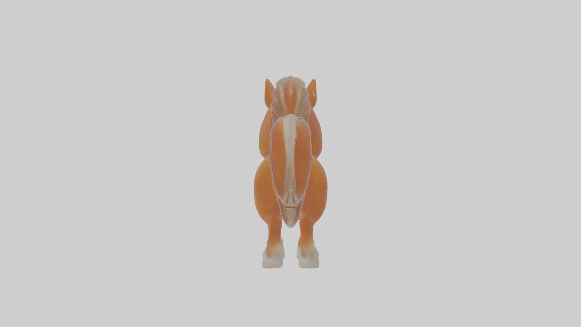 Cartoon Horse Low-poly 3D model_0