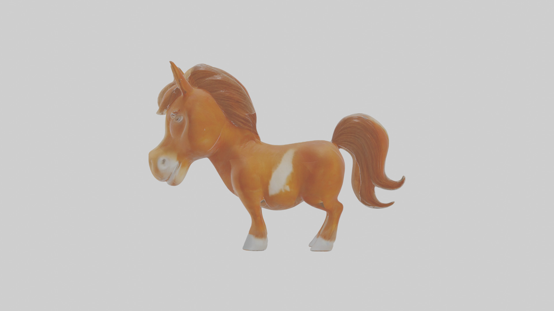 Cartoon Horse Low-poly 3D model_19