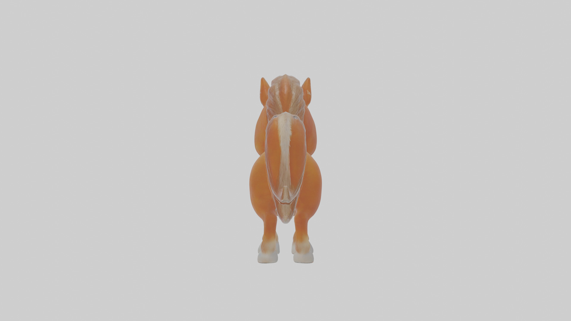 Cartoon Horse Low-poly 3D model_1