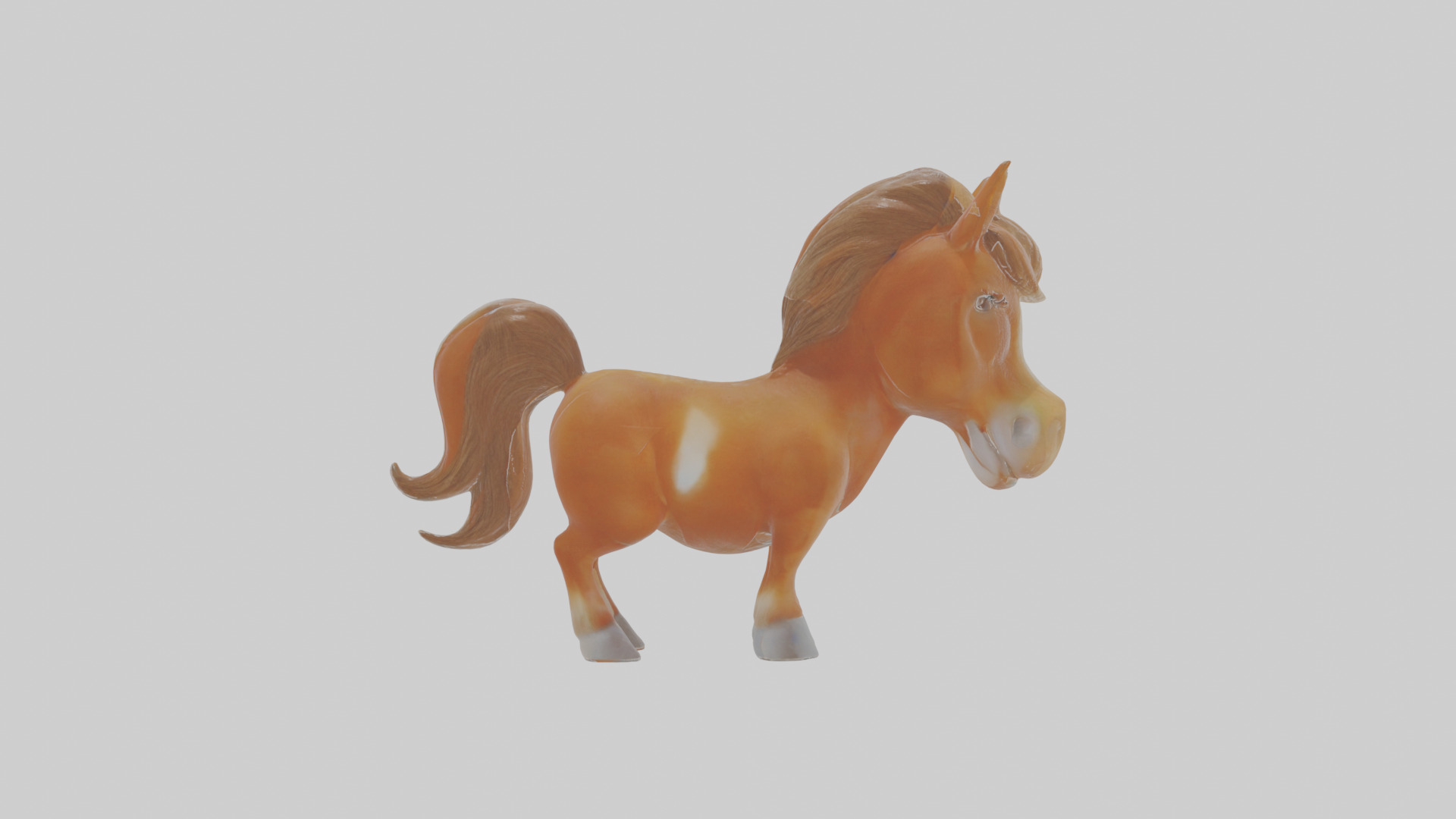 Cartoon Horse Low-poly 3D model_20