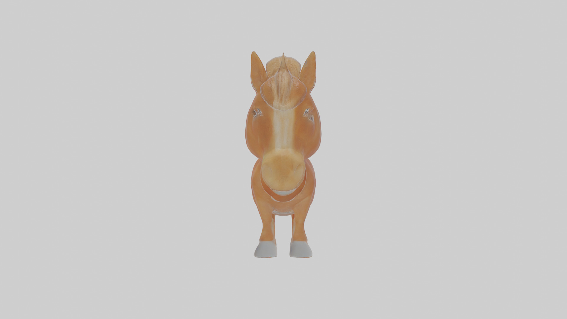 Cartoon Horse Low-poly 3D model_14