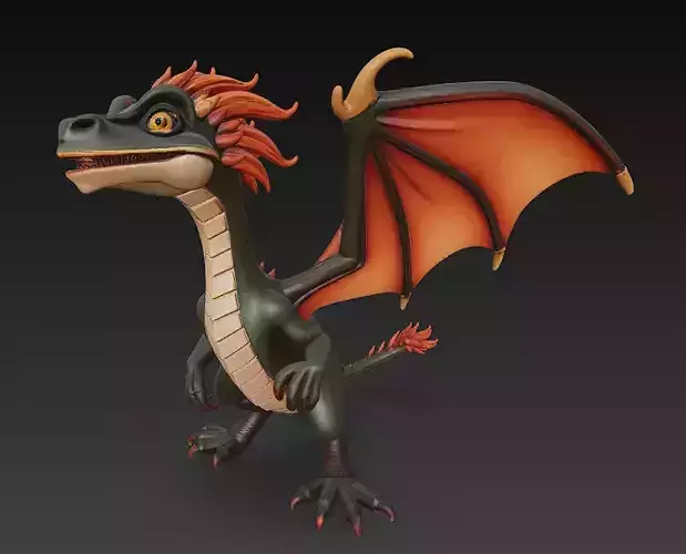 Dragon Realistic 3D Model Basic - Low Poly Realistic