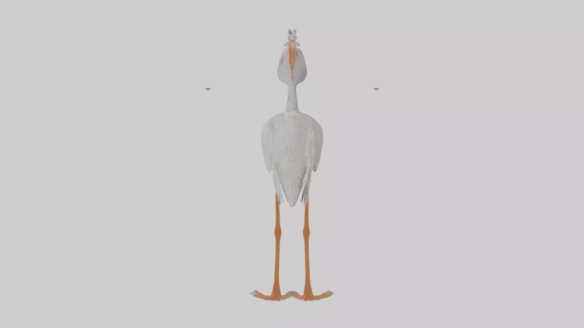 Cartoon Ibis Low-poly 3D model_0