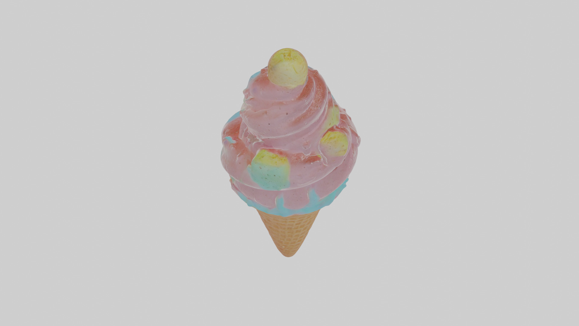 Cartoon Ice Cream Low-poly 3D model_23