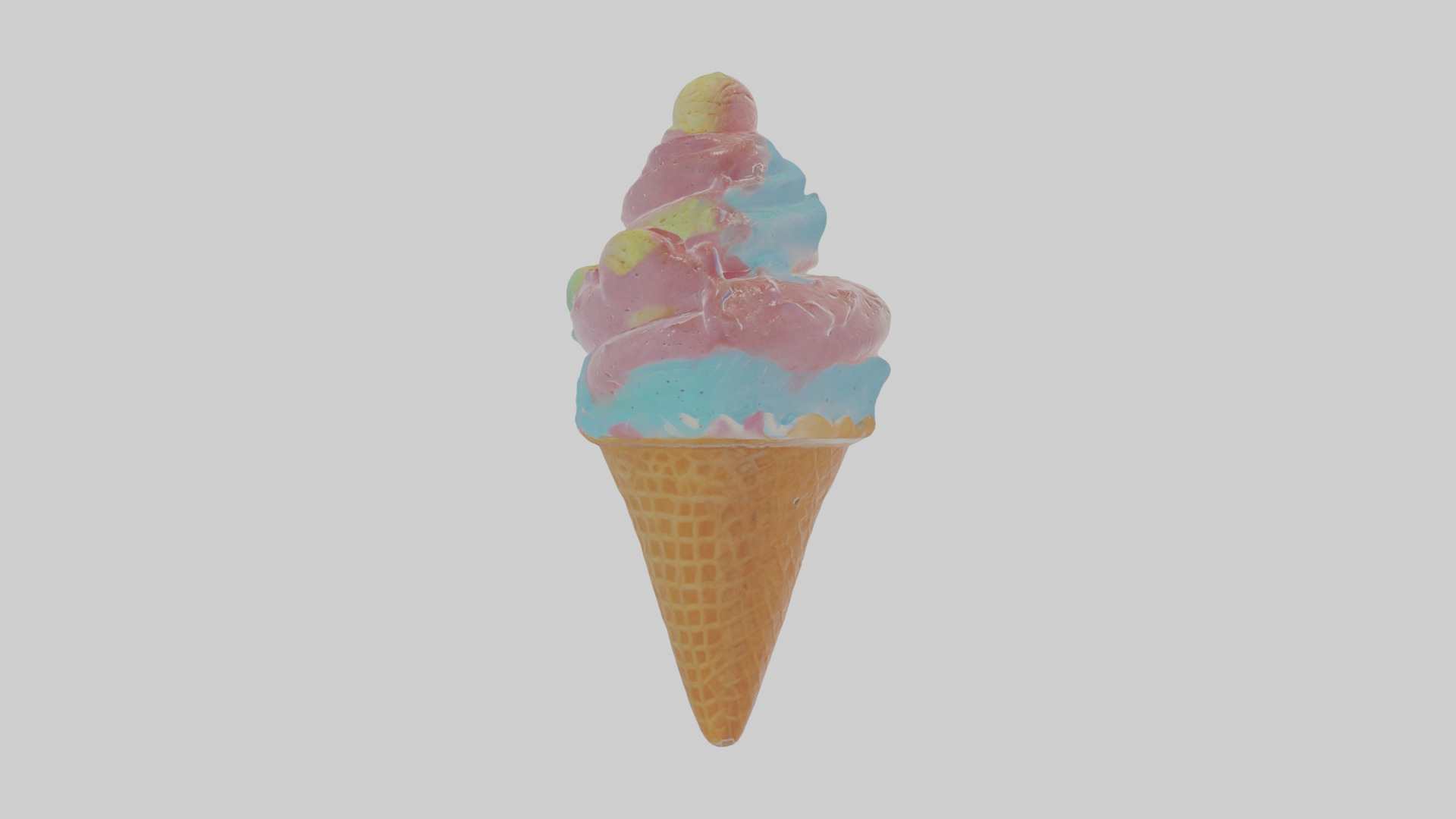 Cartoon Ice Cream Low-poly 3D model_20