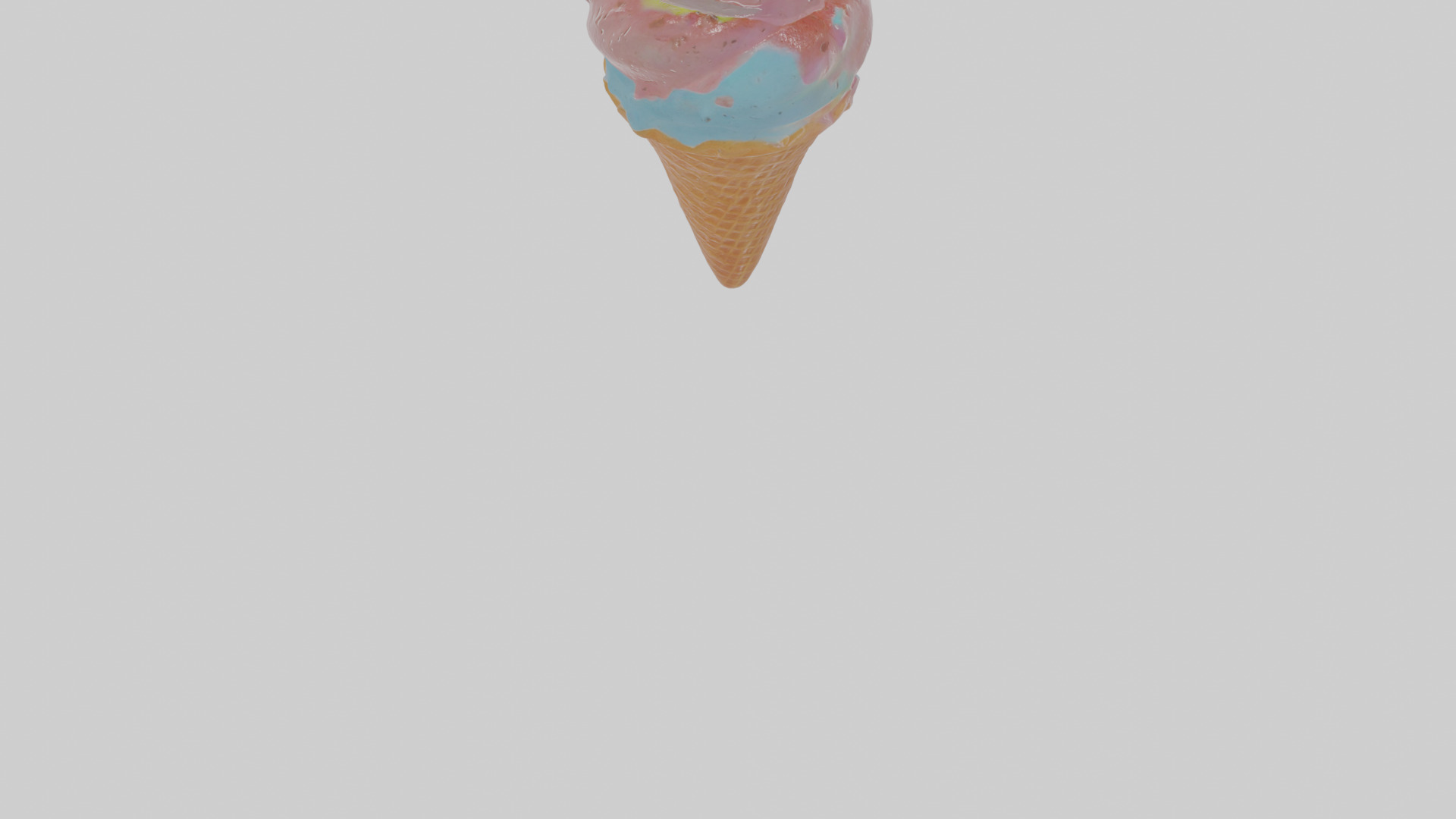 Cartoon Ice Cream Low-poly 3D model_8