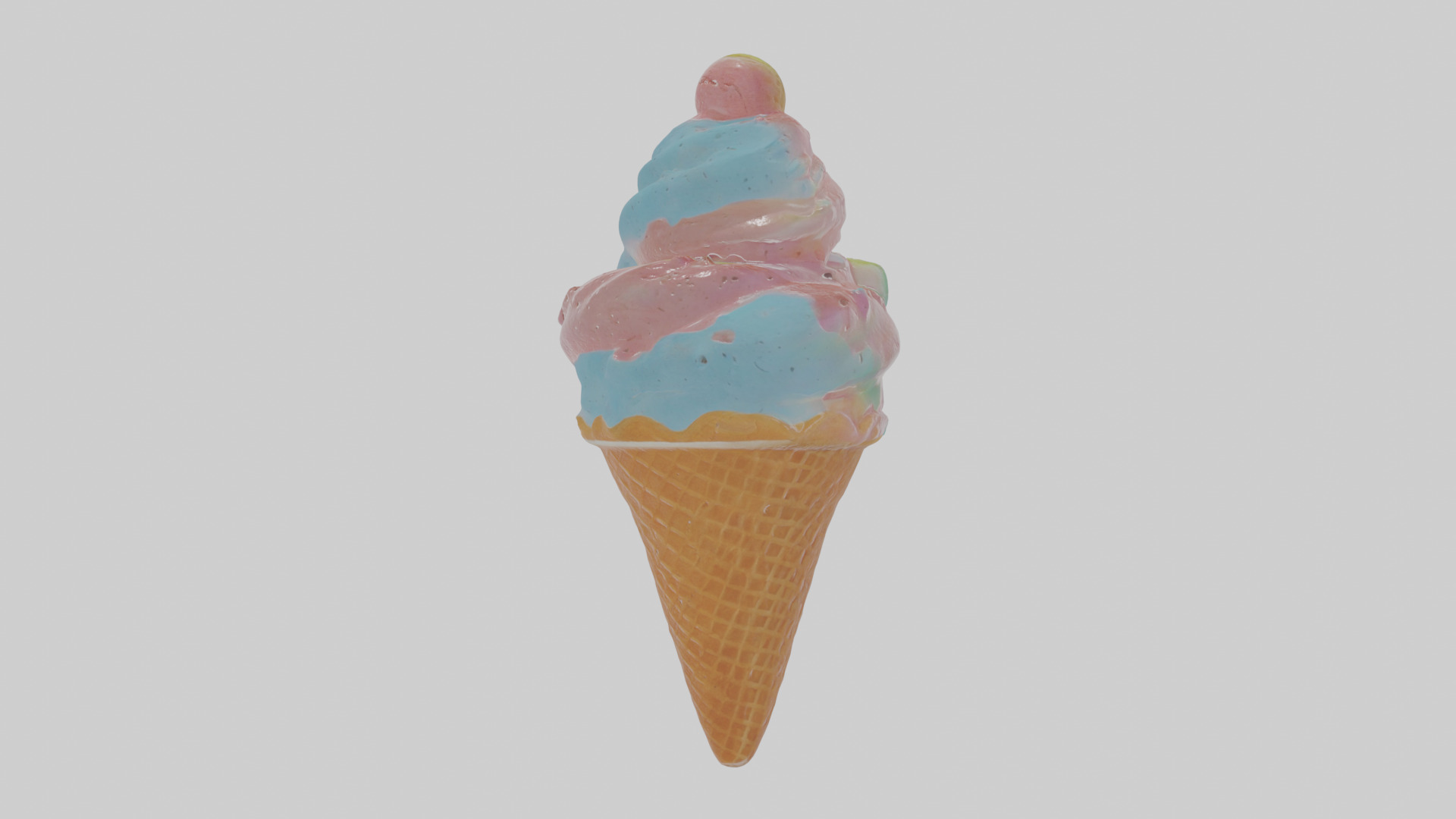 Cartoon Ice Cream Low-poly 3D model_12