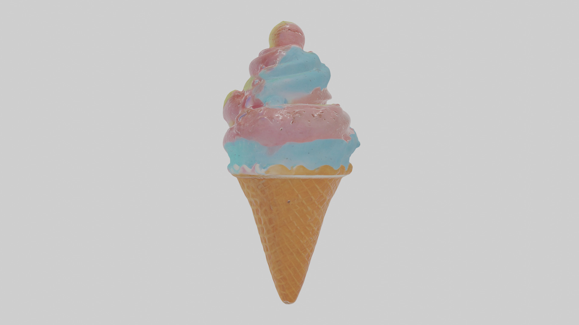 Cartoon Ice Cream Low-poly 3D model_17