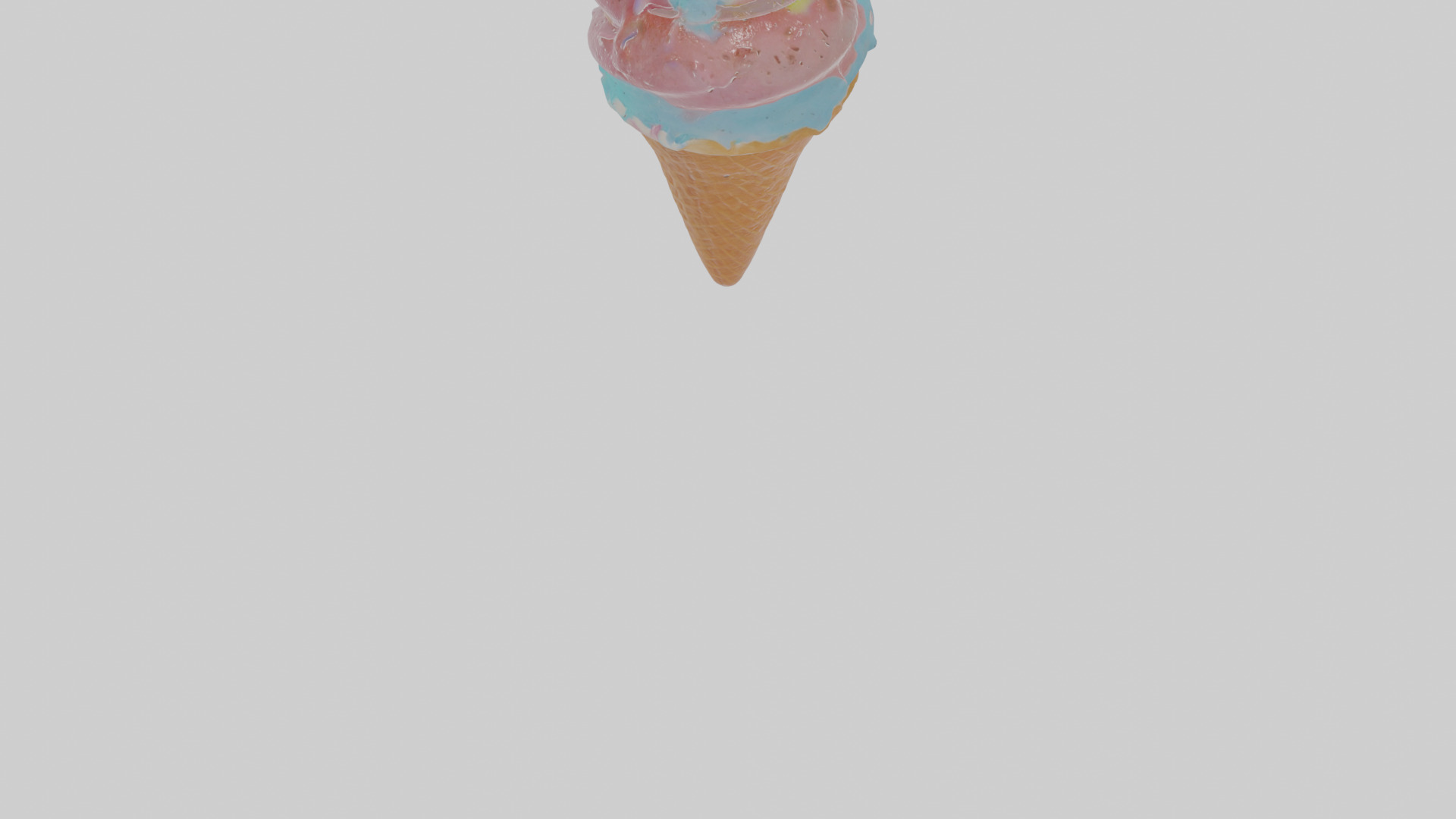 Cartoon Ice Cream Low-poly 3D model_10