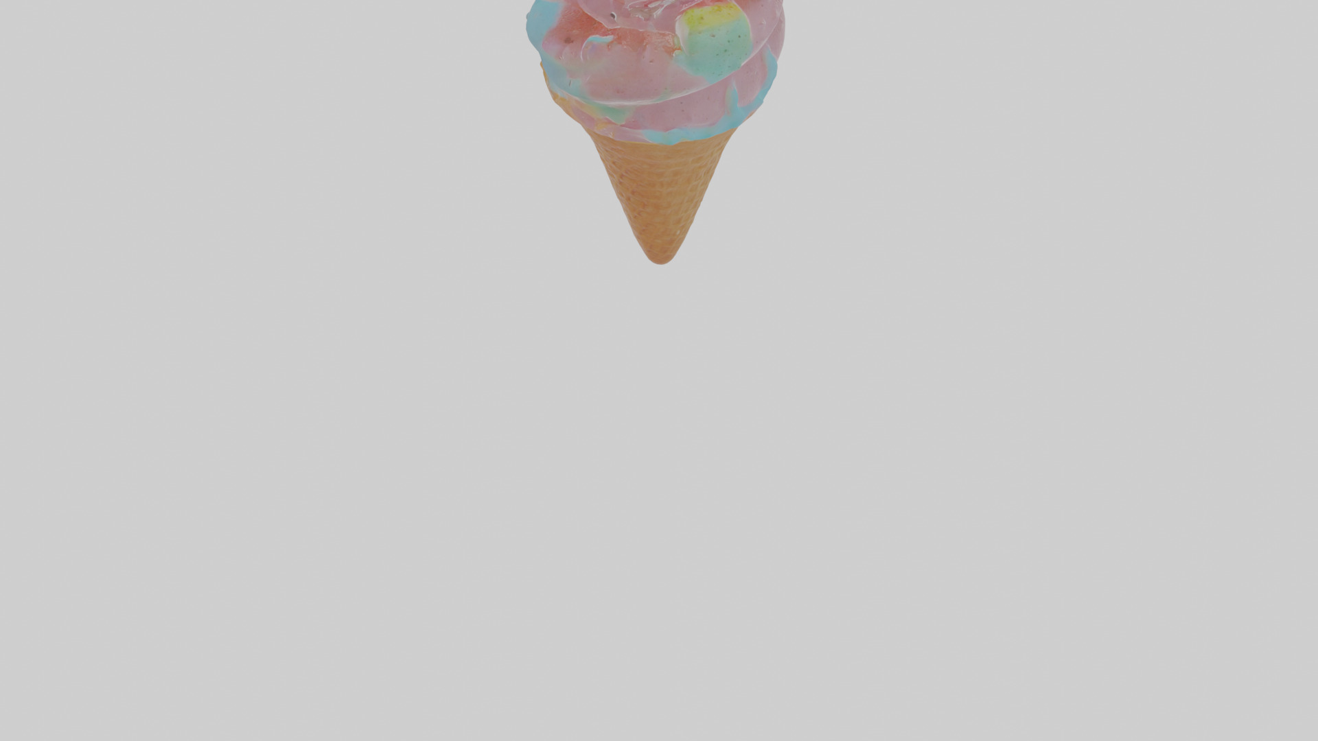 Cartoon Ice Cream Low-poly 3D model_5