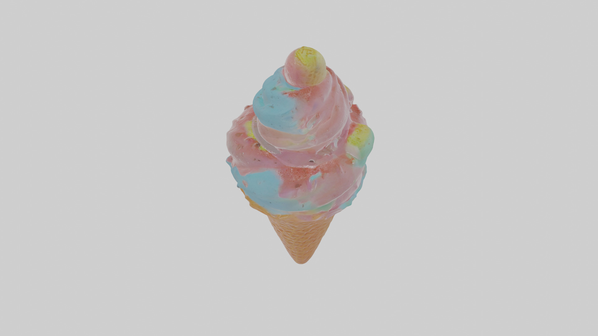 Cartoon Ice Cream Low-poly 3D model_26