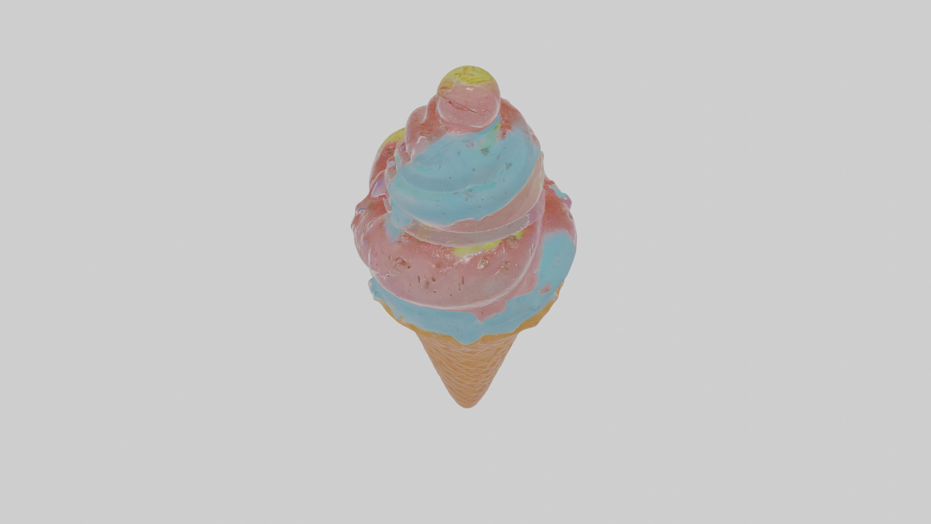 Cartoon Ice Cream Low-poly 3D model_24
