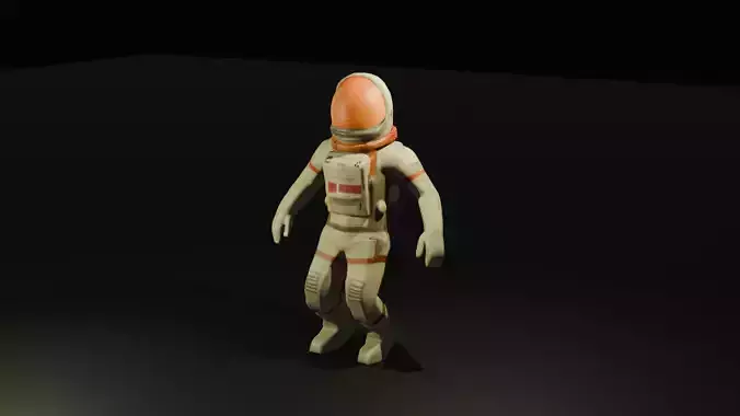 Male Space Suit Lowpoly