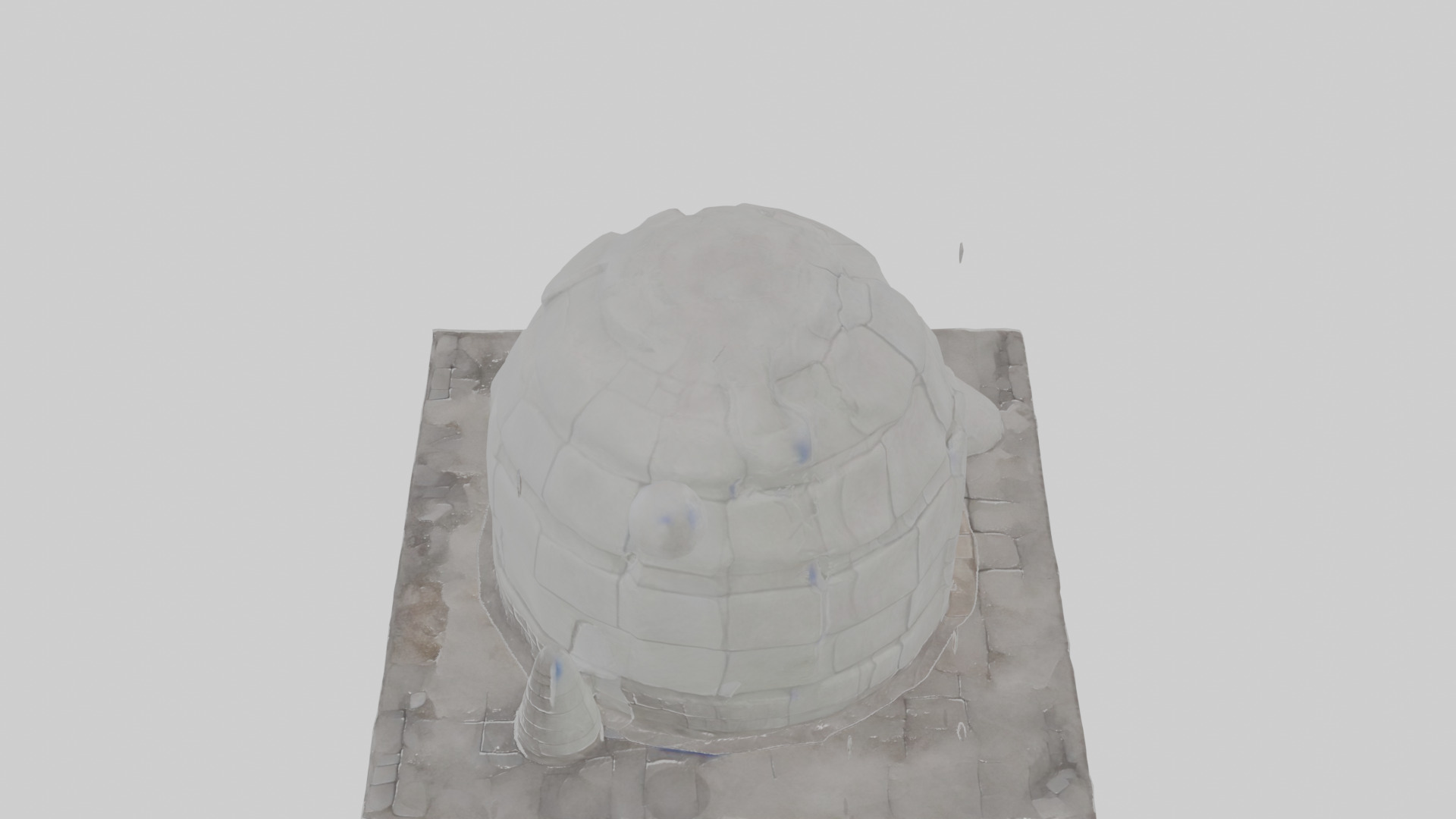 Cartoon Igloo Low-poly 3D model_28