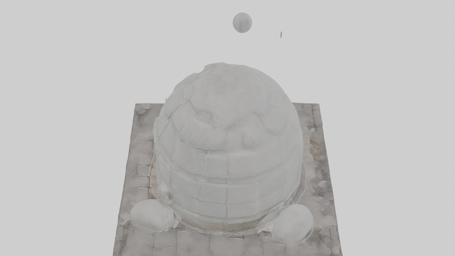 Cartoon Igloo Low-poly 3D model_26