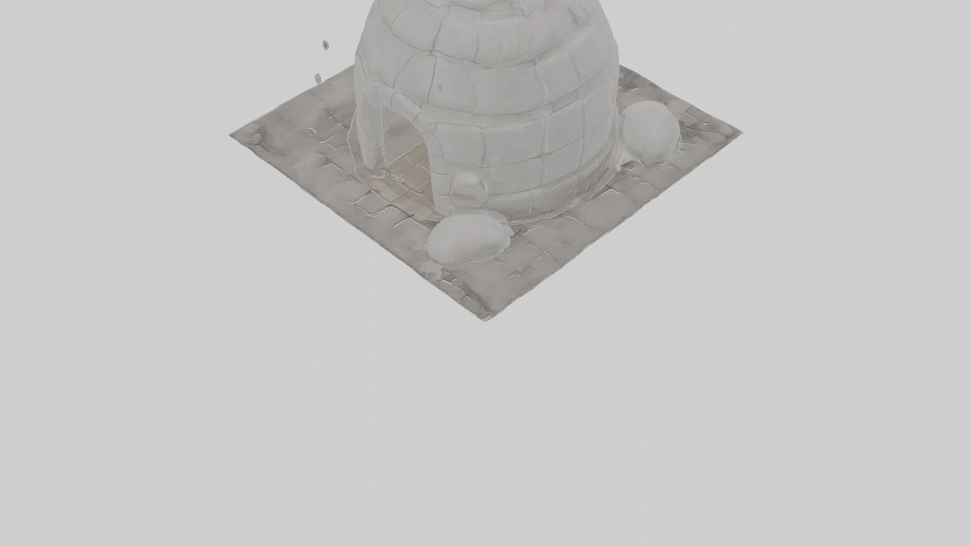 Cartoon Igloo Low-poly 3D model_8