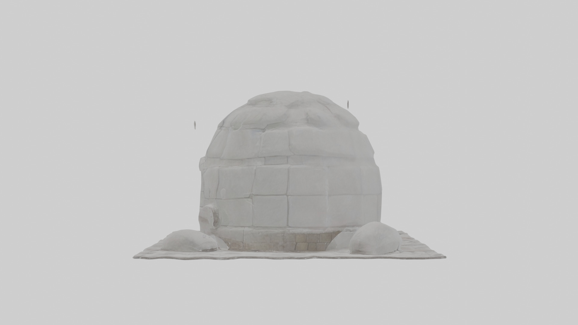 Cartoon Igloo Low-poly 3D model_20