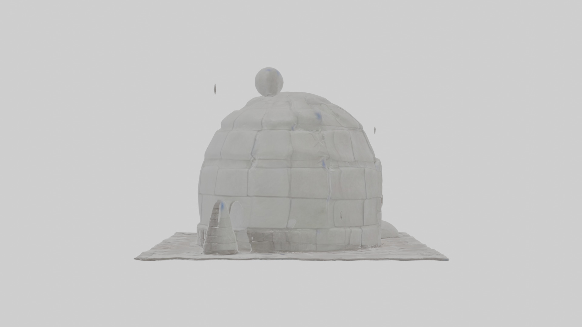 Cartoon Igloo Low-poly 3D model_21