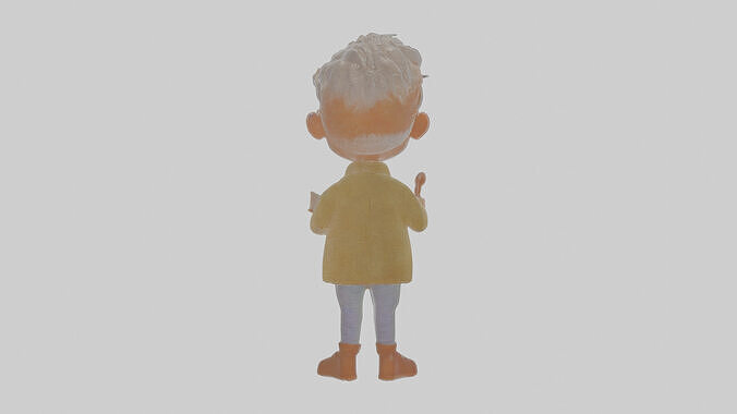 Cartoon Ignatius the Illustrator of Invisible Inhabitants Model Low-poly 3D model