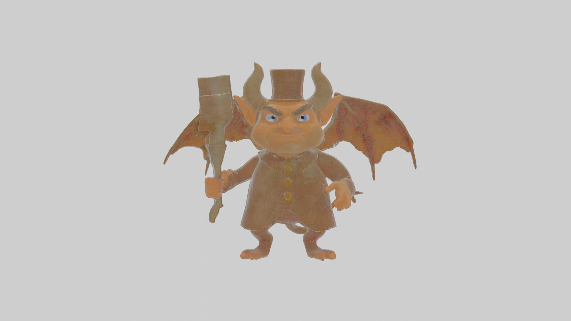 Cartoon Ignatius the Infernal Impresario Model Low-poly 3D model_15