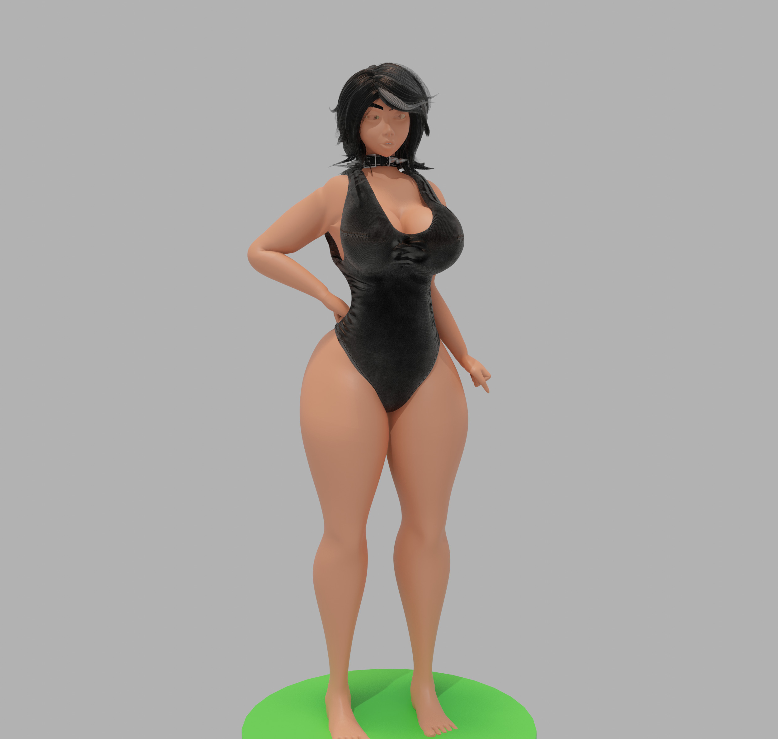 Goth Girl 3D print model_1