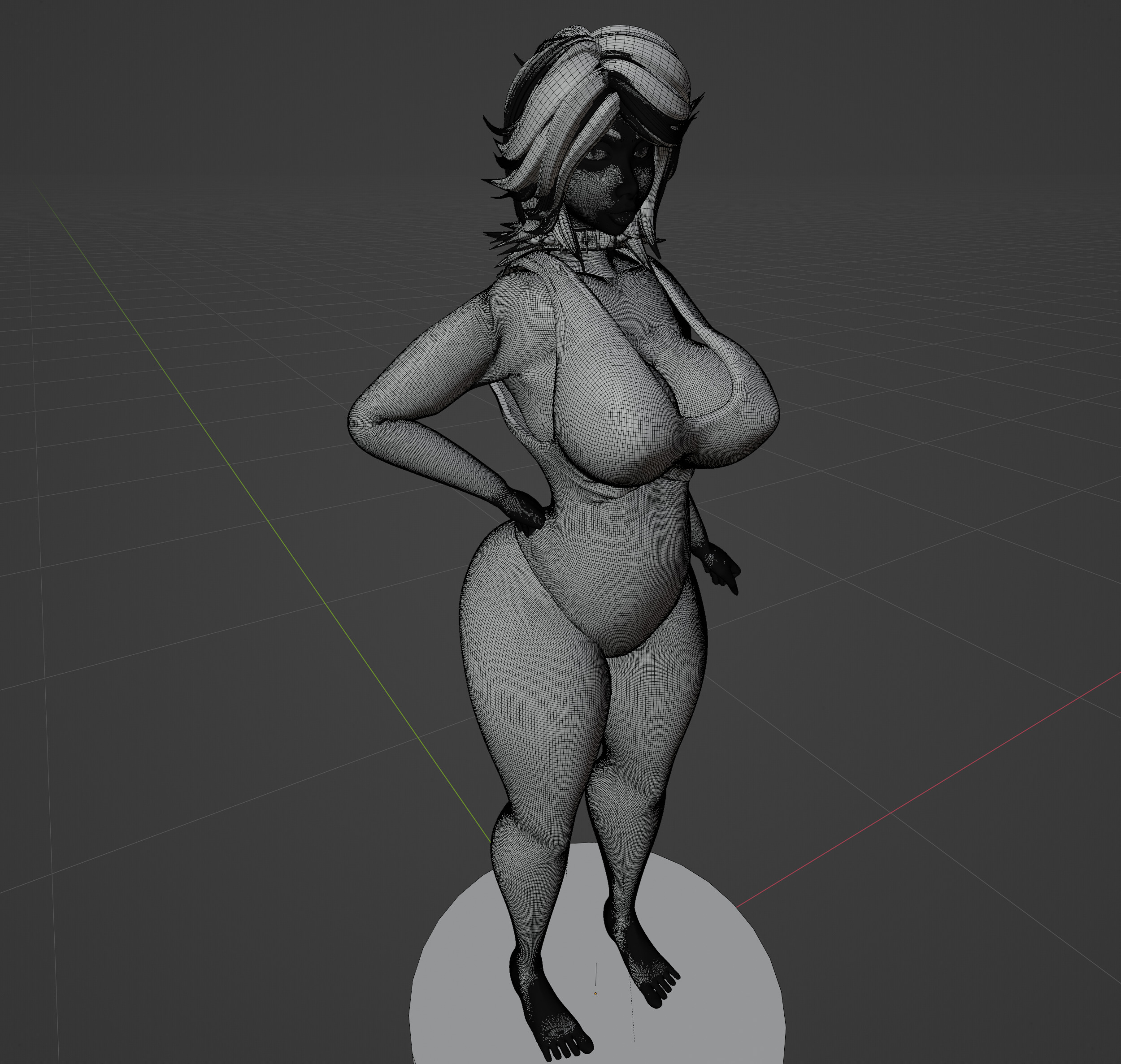 Goth Girl 3D print model_6