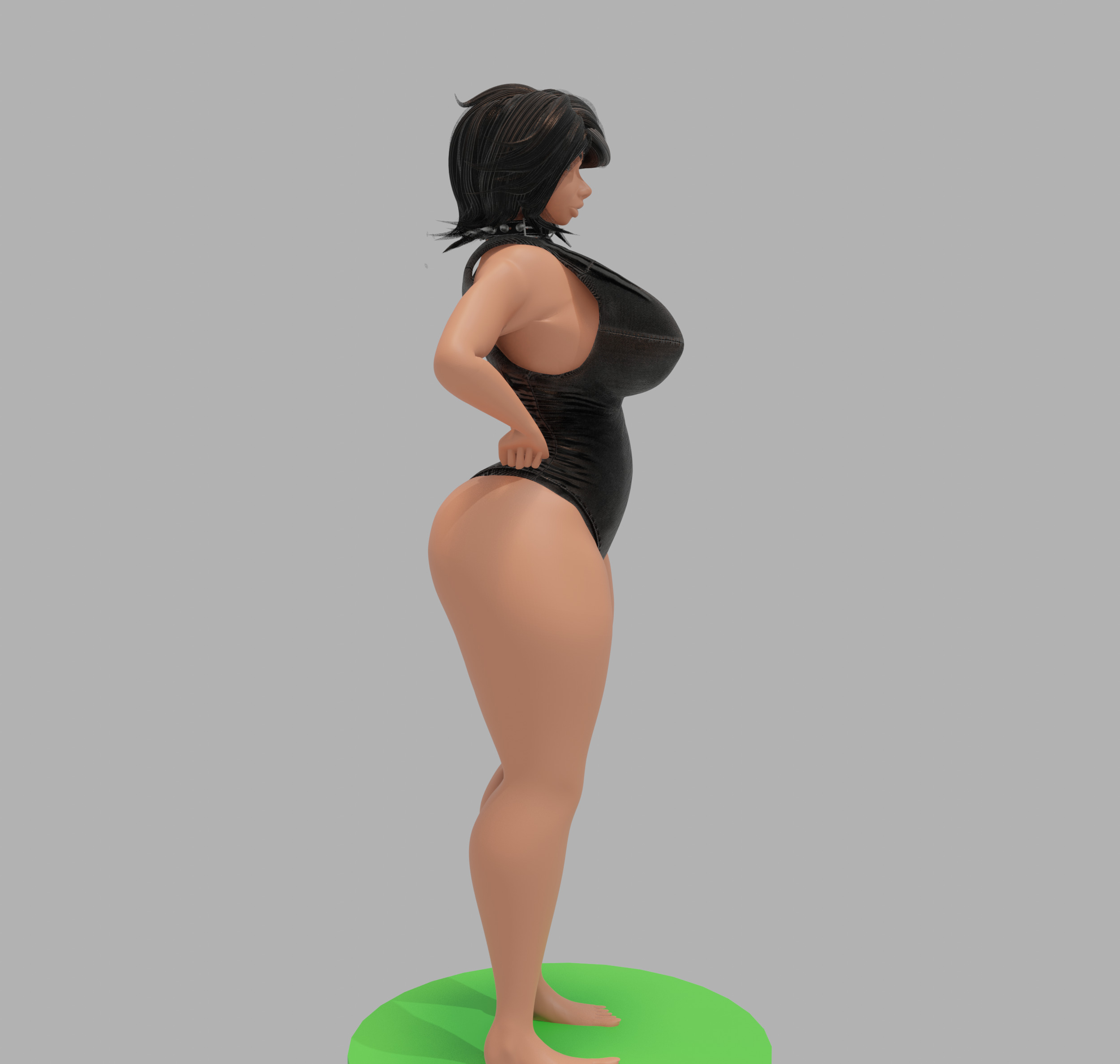 Goth Girl 3D print model_3