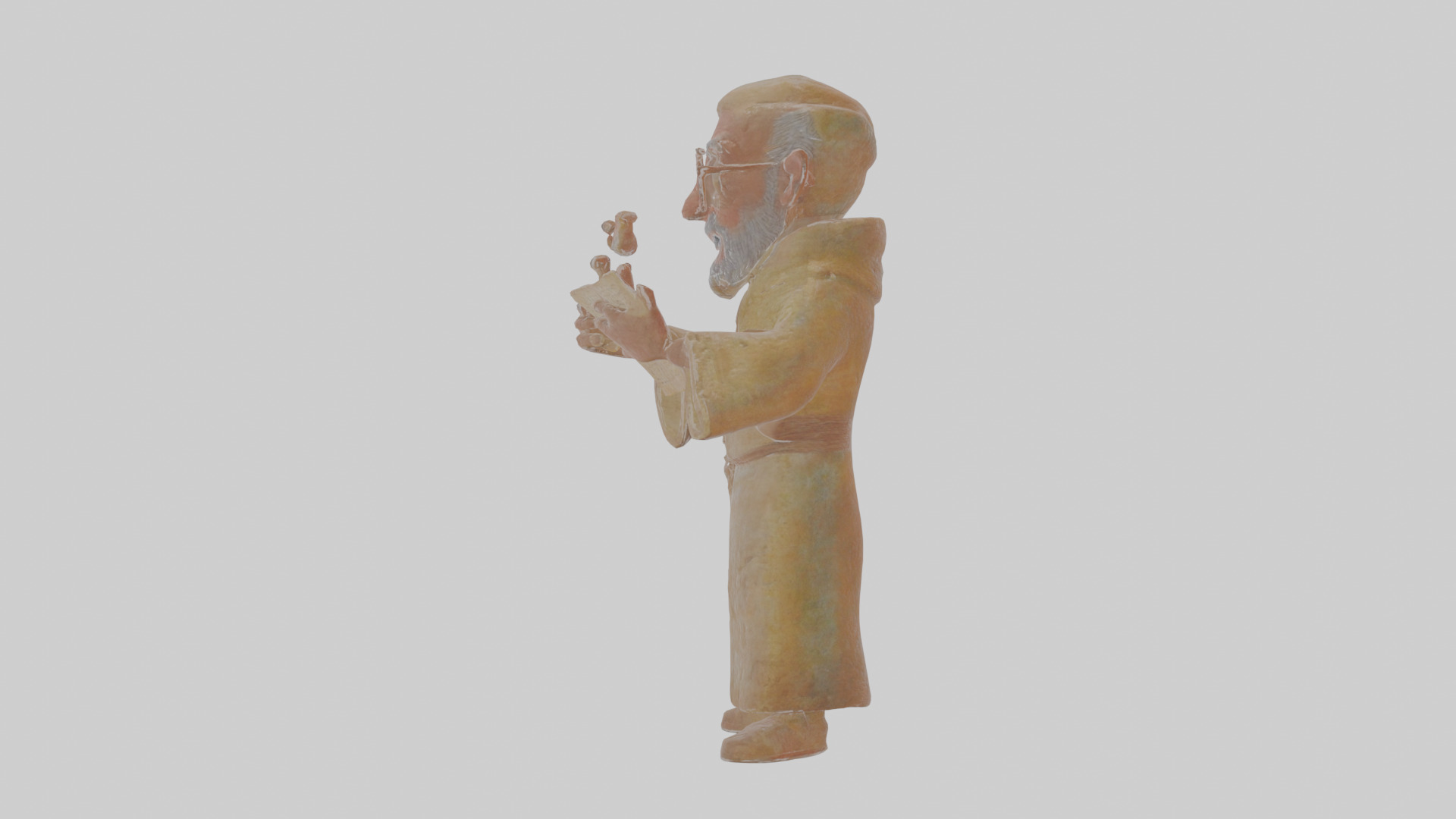 Cartoon Ignatius the Interpreter of Infernal Inscriptions Model Low-poly 3D model_19
