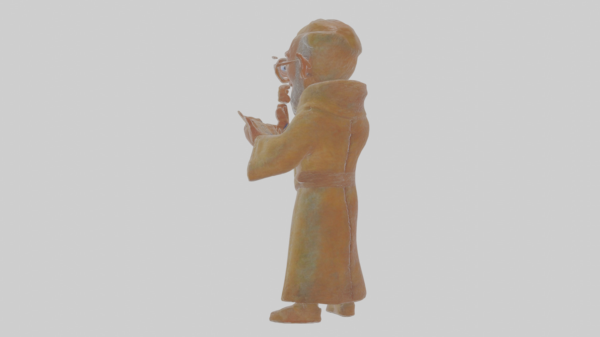Cartoon Ignatius the Interpreter of Infernal Inscriptions Model Low-poly 3D model_2