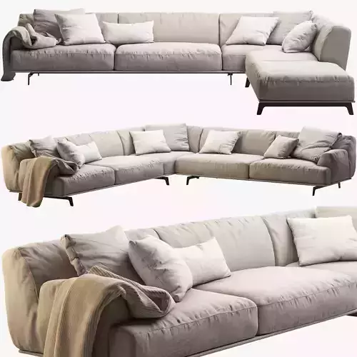 Poliform Tribeca Corner Sofa 3D model