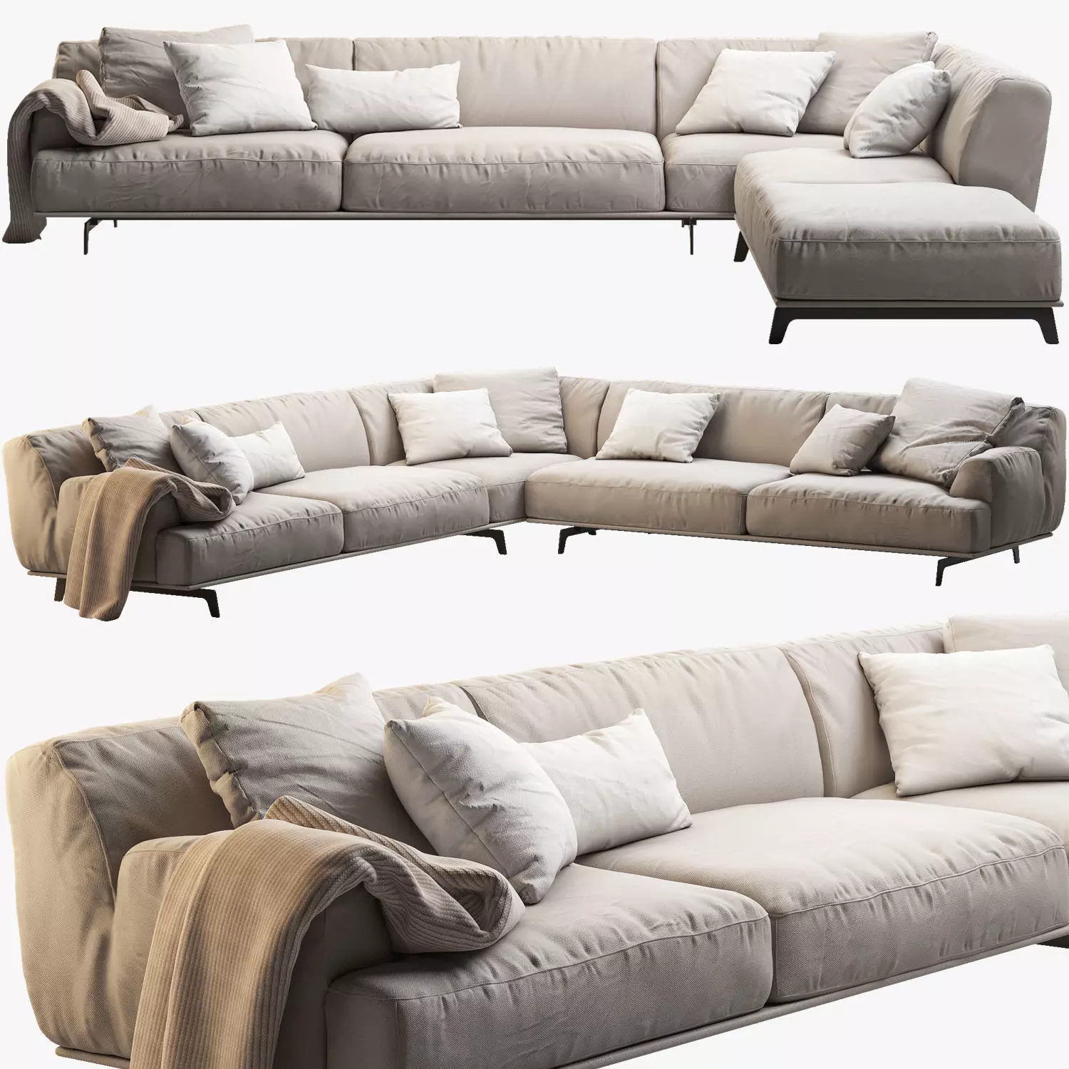 Poliform Tribeca Corner Sofa 3D model