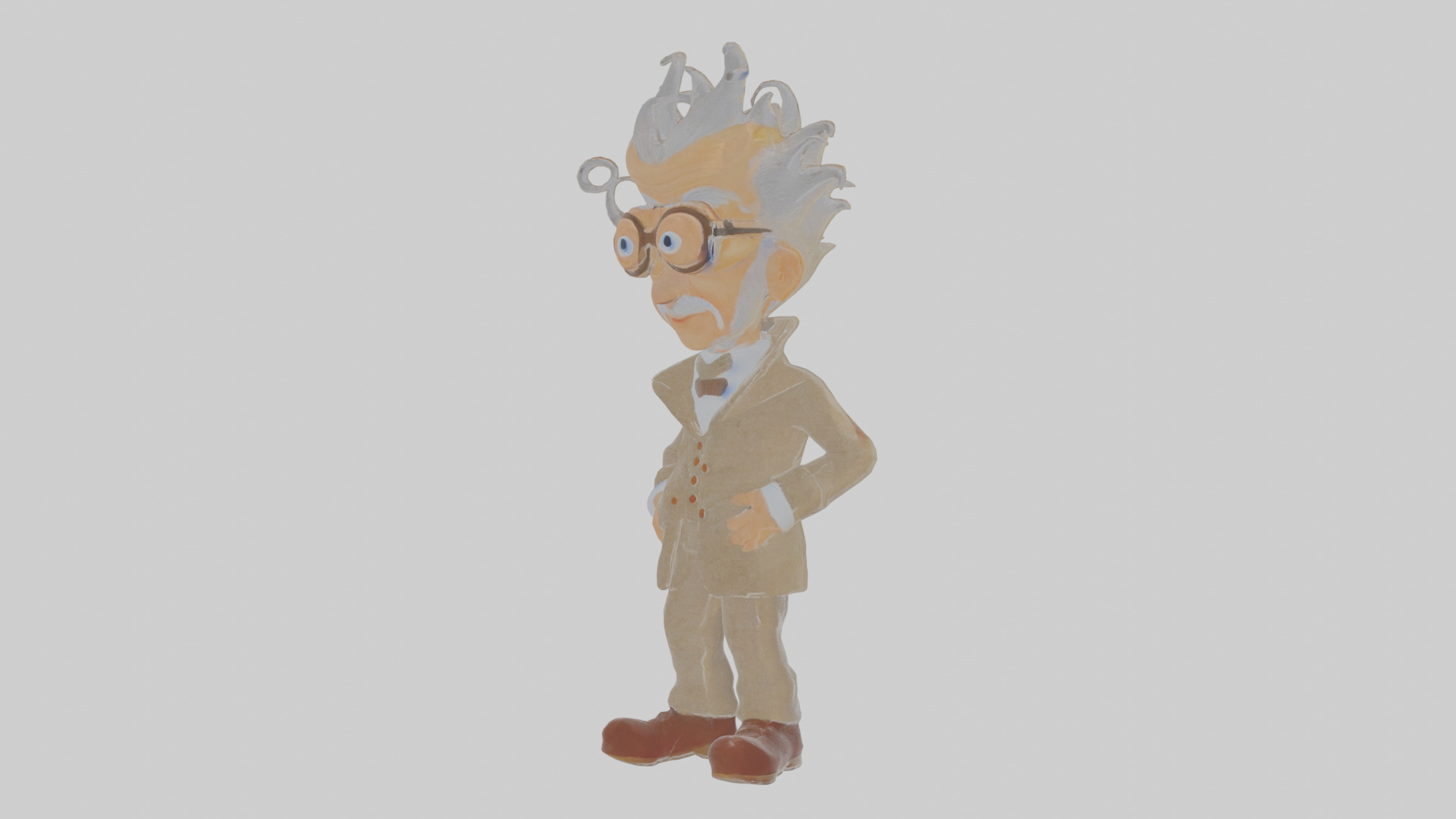 Cartoon Ignatius the Inventor of Inescapable Illusions Model Low-poly 3D model_12