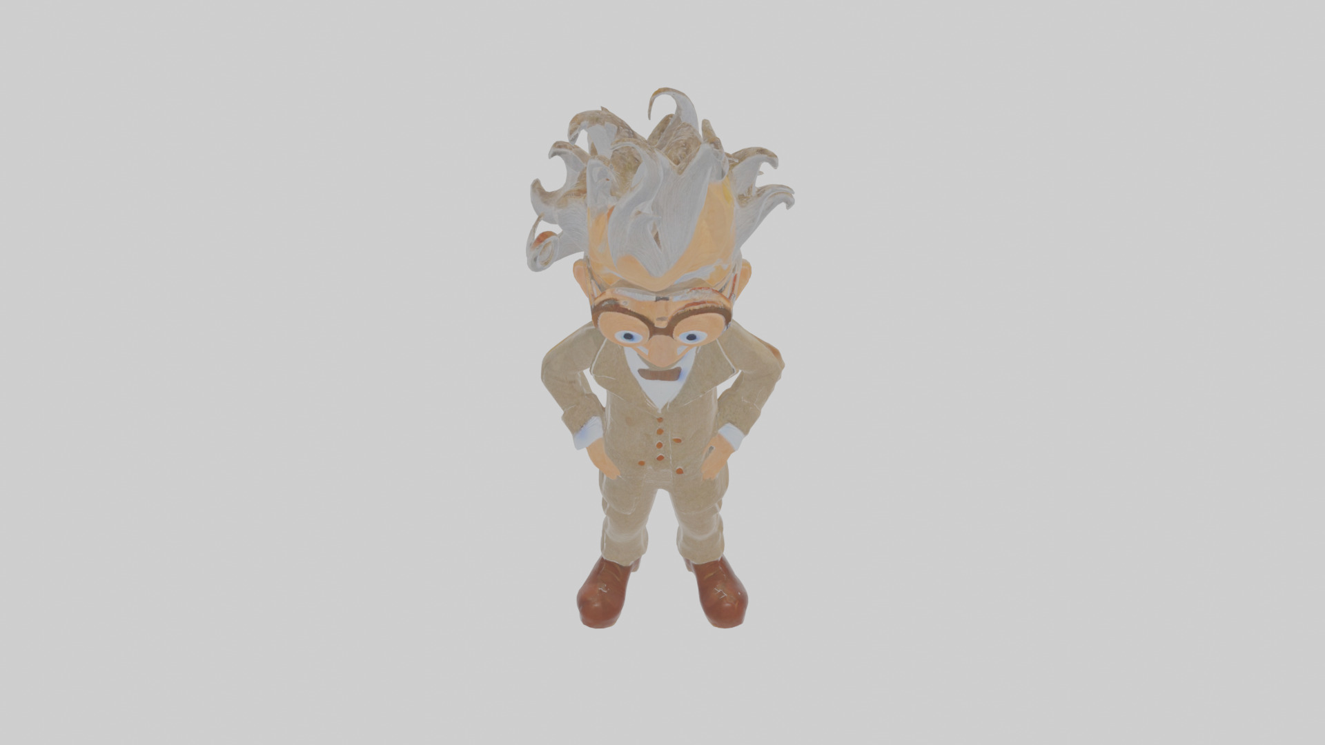 Cartoon Ignatius the Inventor of Inescapable Illusions Model Low-poly 3D model_25