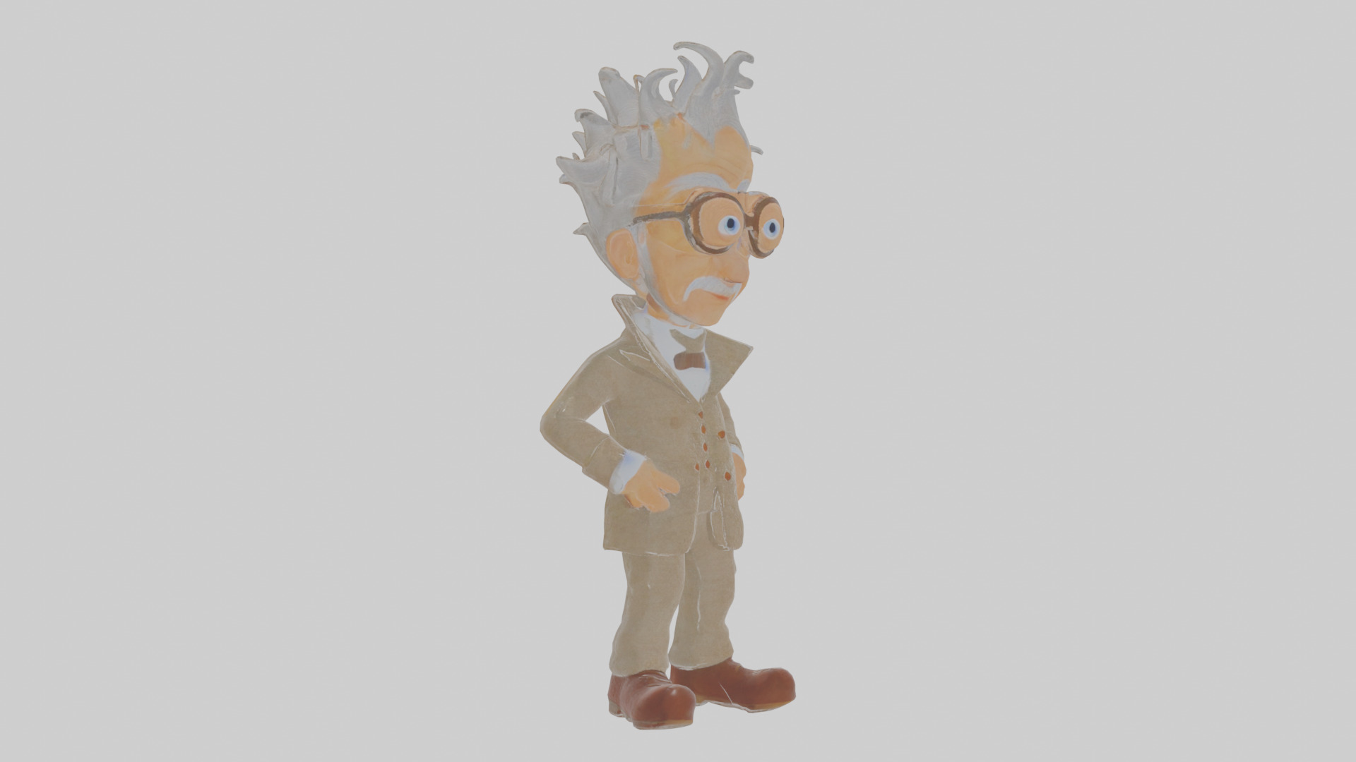 Cartoon Ignatius the Inventor of Inescapable Illusions Model Low-poly 3D model_10