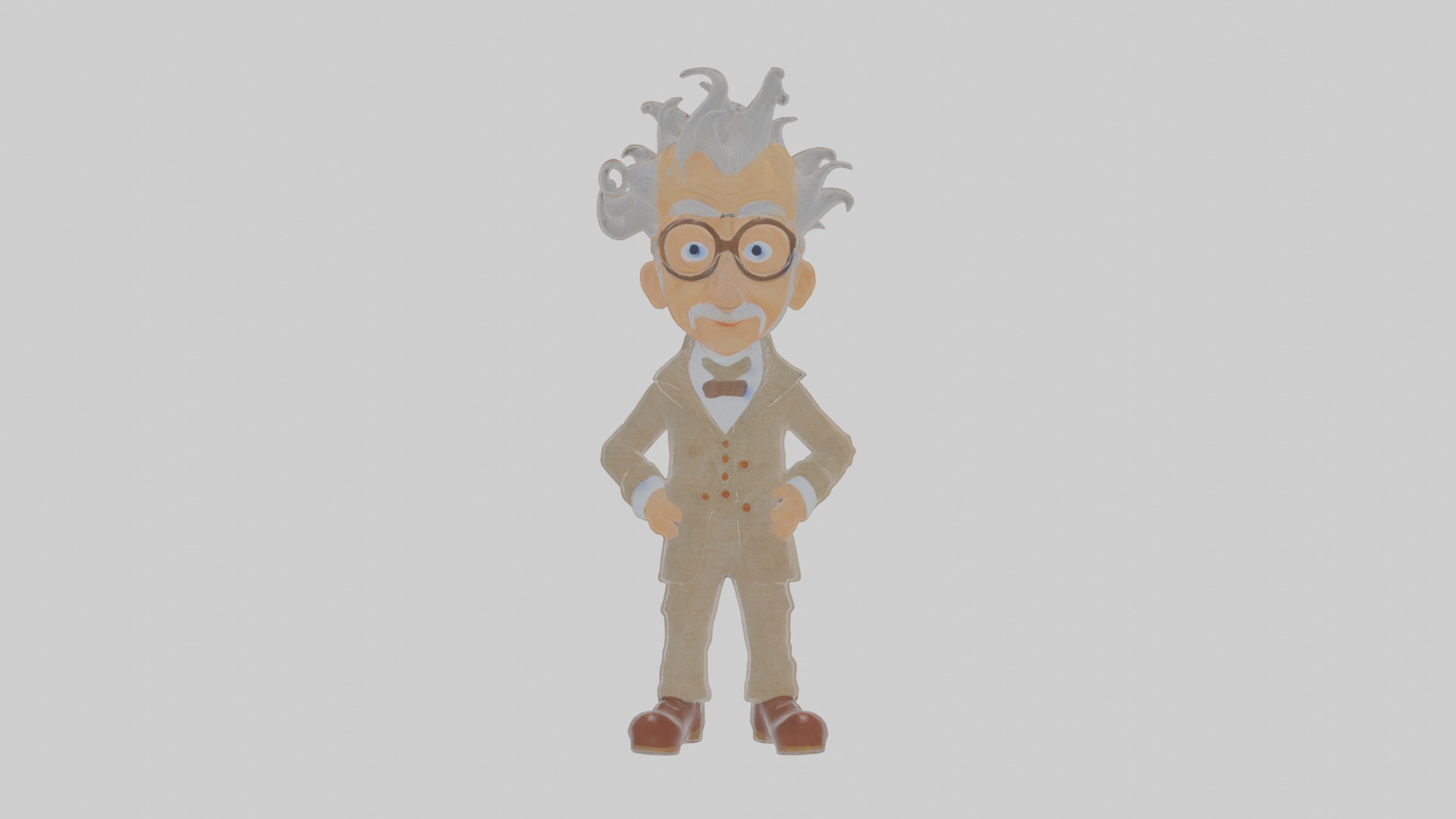 Cartoon Ignatius the Inventor of Inescapable Illusions Model Low-poly 3D model_13