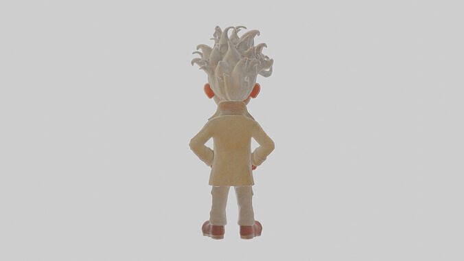 Cartoon Ignatius the Inventor of Inescapable Illusions Model Low-poly 3D model