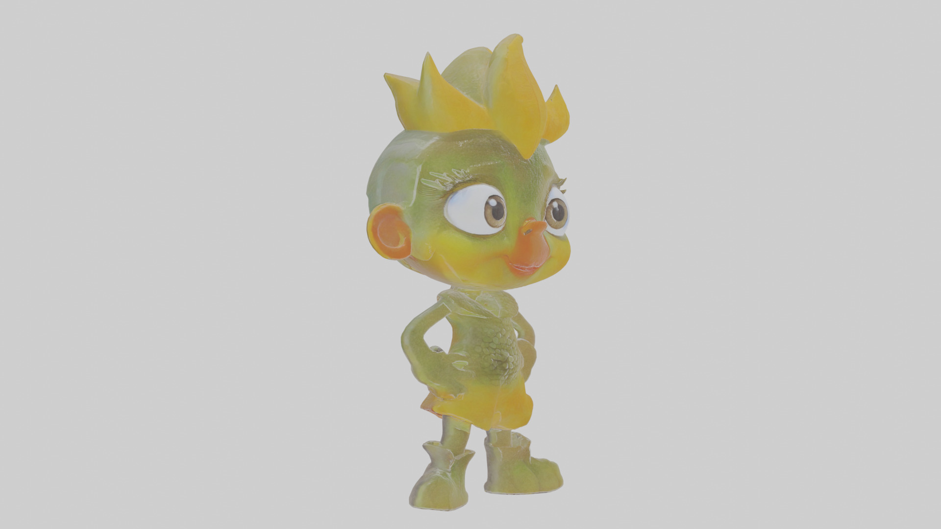 Cartoon Iora Low-poly 3D model_18