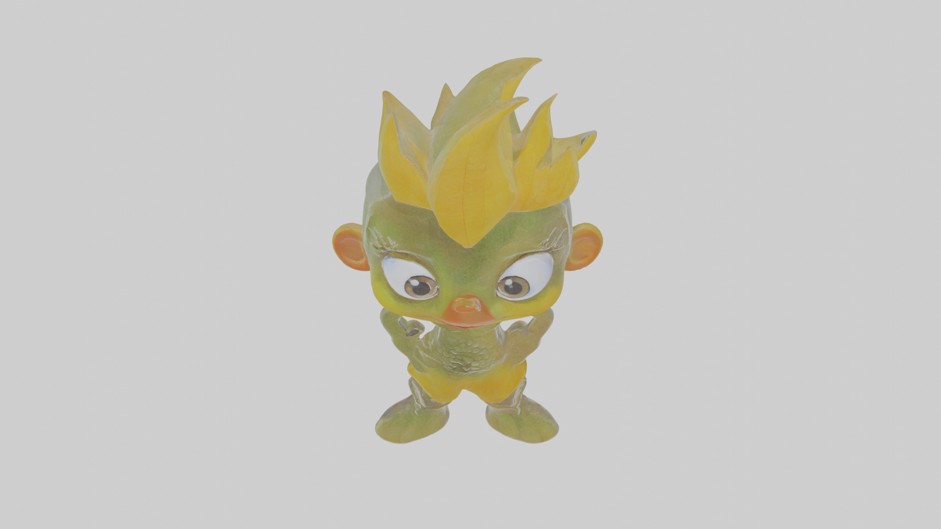Cartoon Iora Low-poly 3D model_25