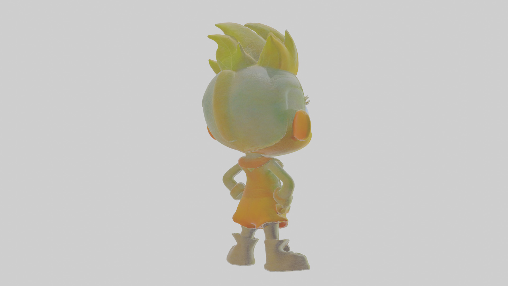 Cartoon Iora Low-poly 3D model_4